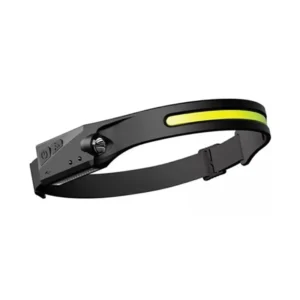 USB naglavna lampa traka – 350 lumena, crne boje, senzor pokreta